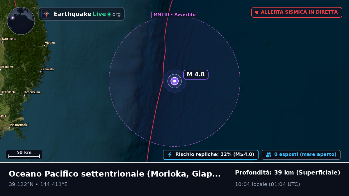 Oceano Pacifico settentrionale (Giappone)