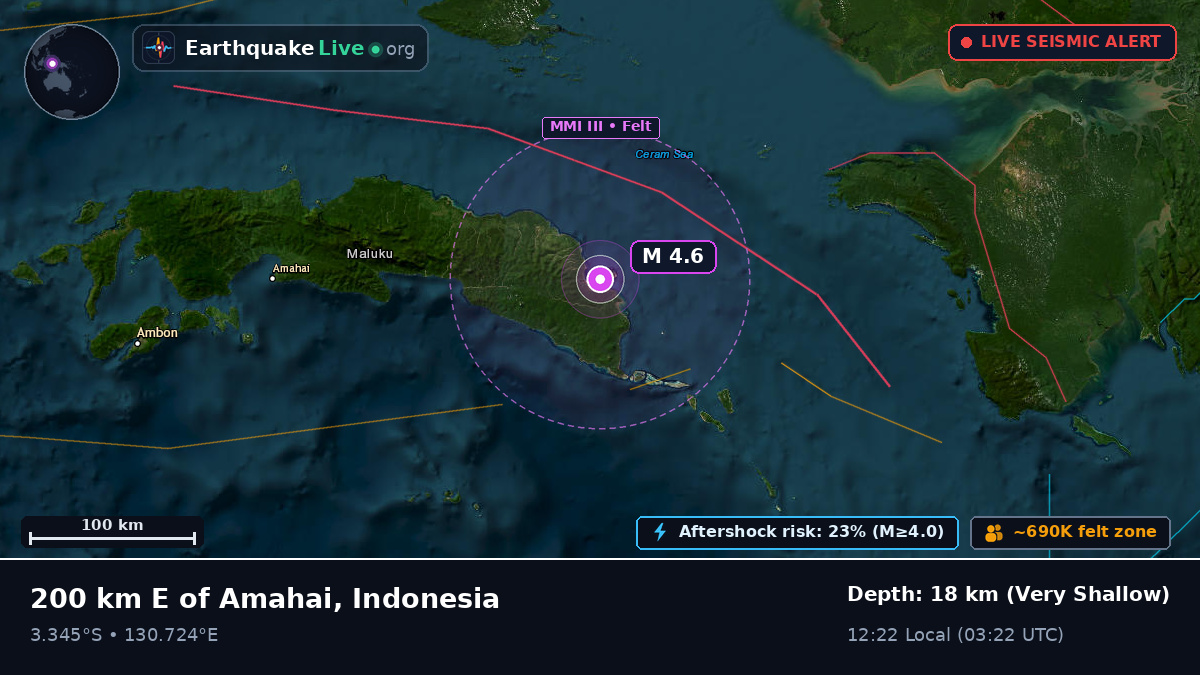Off the coast of Amahai, Indonesia