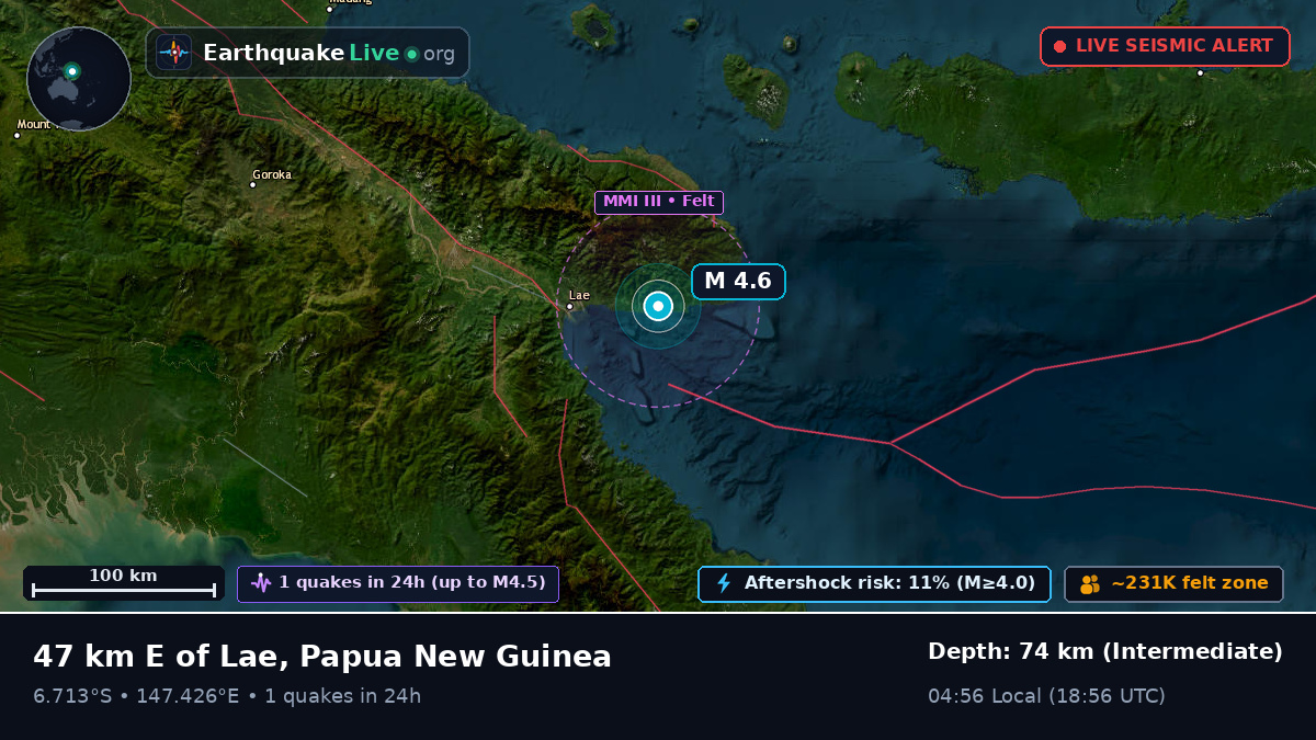 Off the coast of Lae, Papua New Guinea