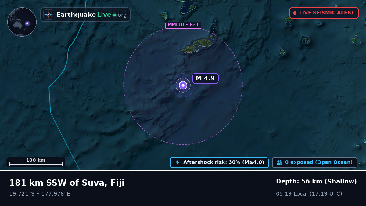 Off the coast of Suva, Fiji