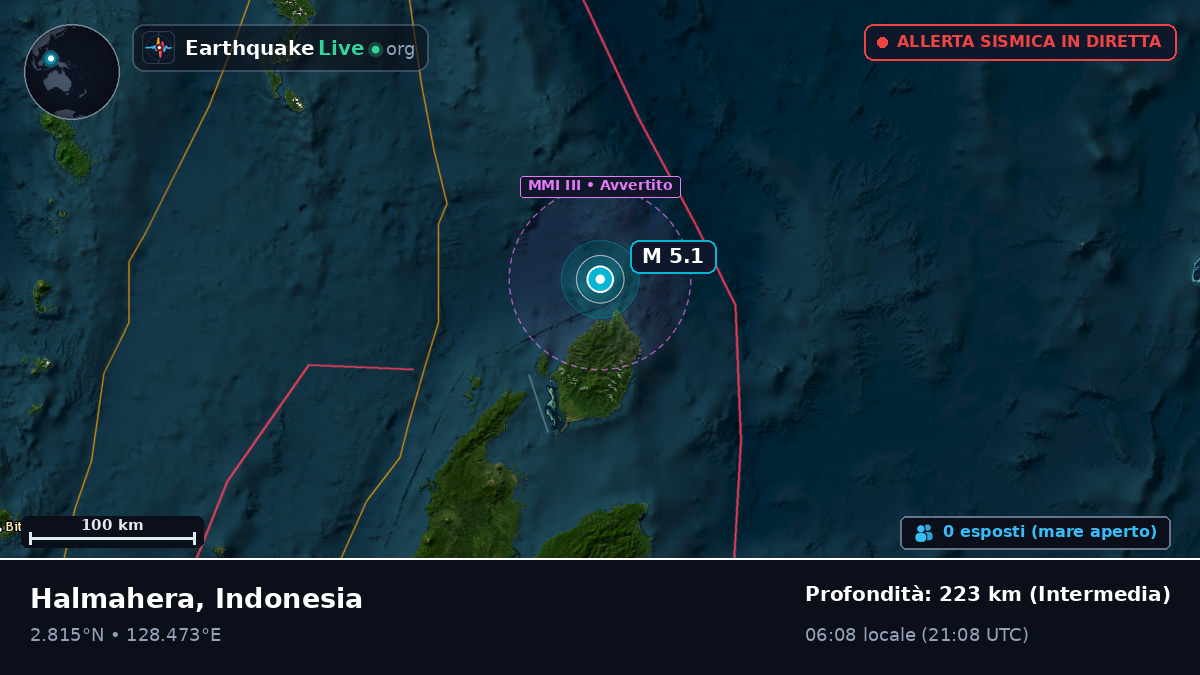 Oceano Pacifico settentrionale (Indonesia)