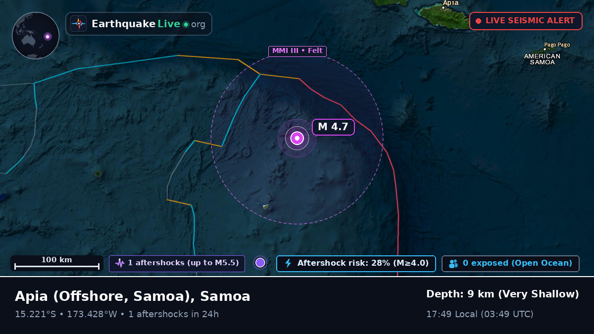 Off the coast of Apia, Samoa