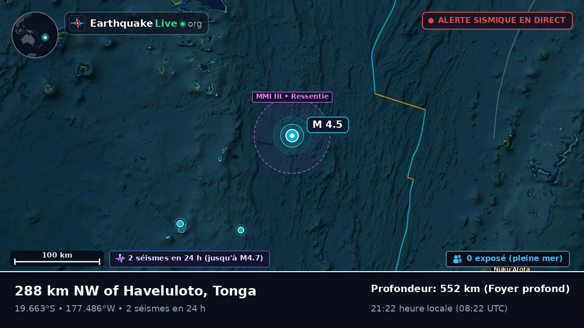 Océan Pacifique Sud (Tonga)