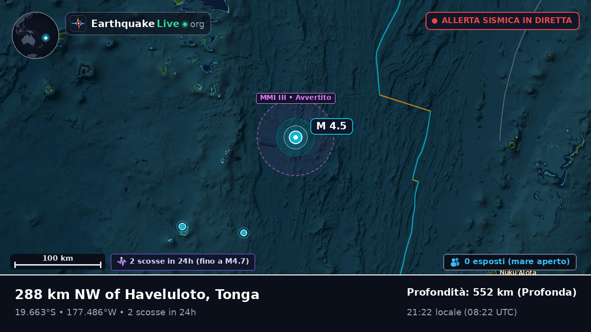 Oceano Pacifico meridionale (Tonga)