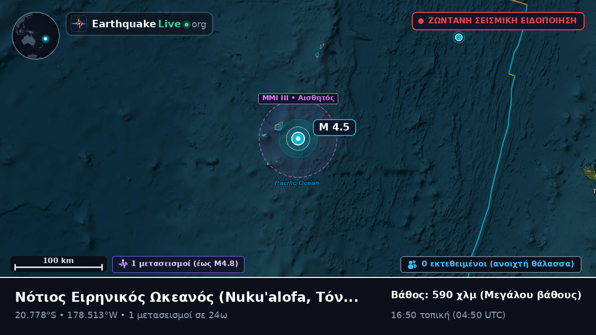 Νότιος Ειρηνικός Ωκεανός (Τόνγκα)