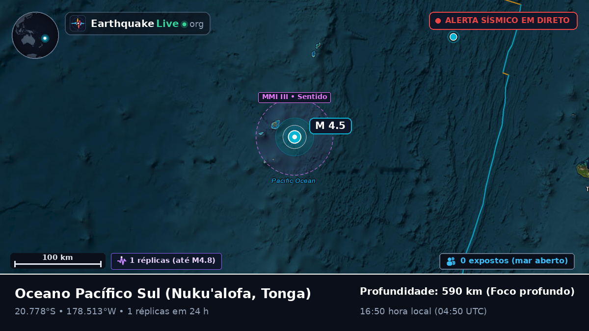 Oceano Pacífico Sul (Tonga)