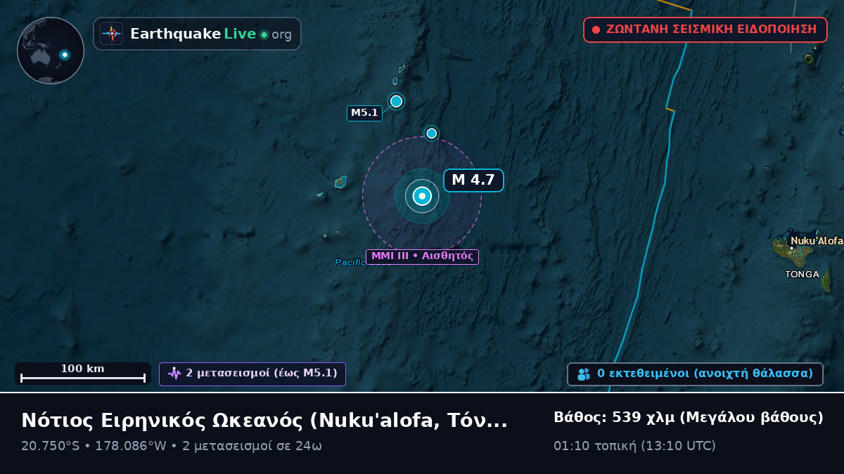 Νότιος Ειρηνικός Ωκεανός (Τόνγκα)