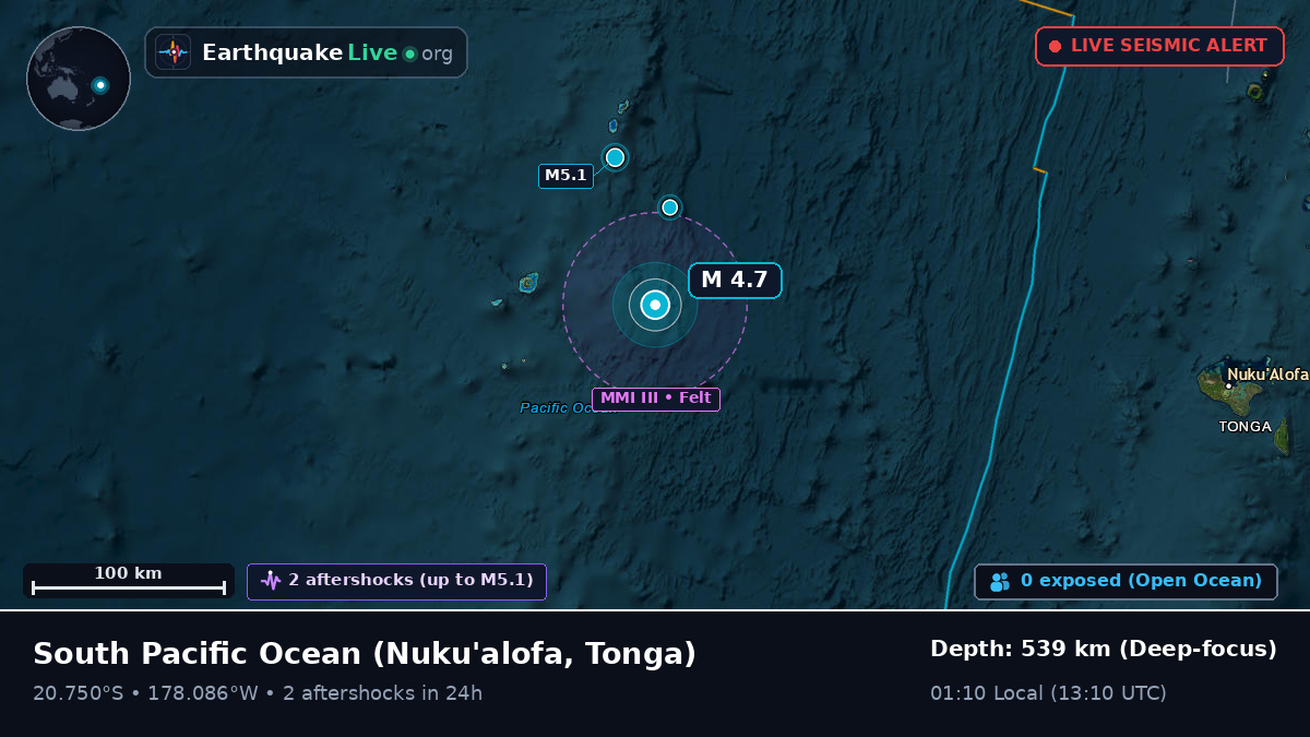 South Pacific Ocean (Tonga)