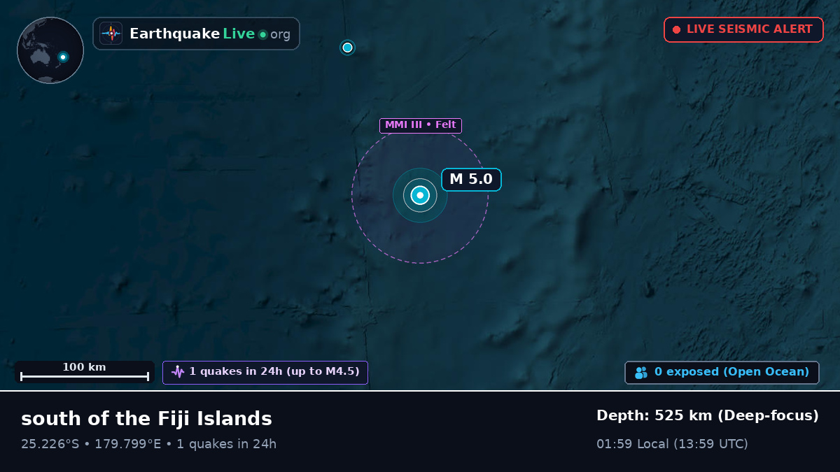South Pacific Ocean (Kermadec Islands)