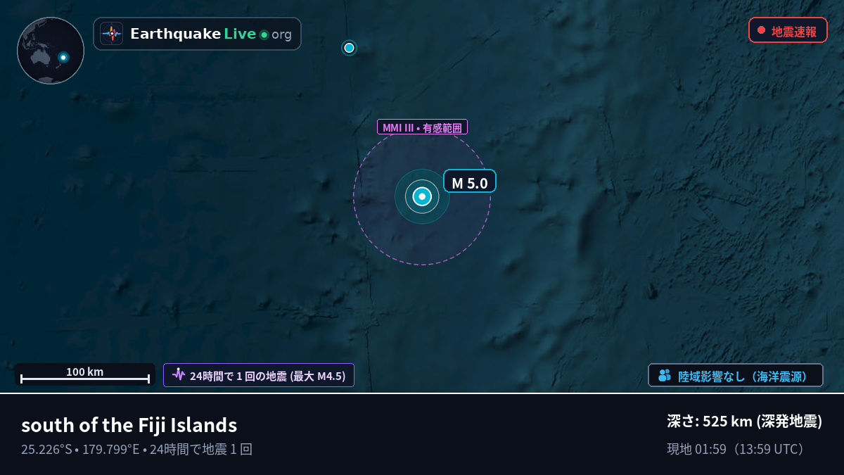 南太平洋 (Kermadec Islands)