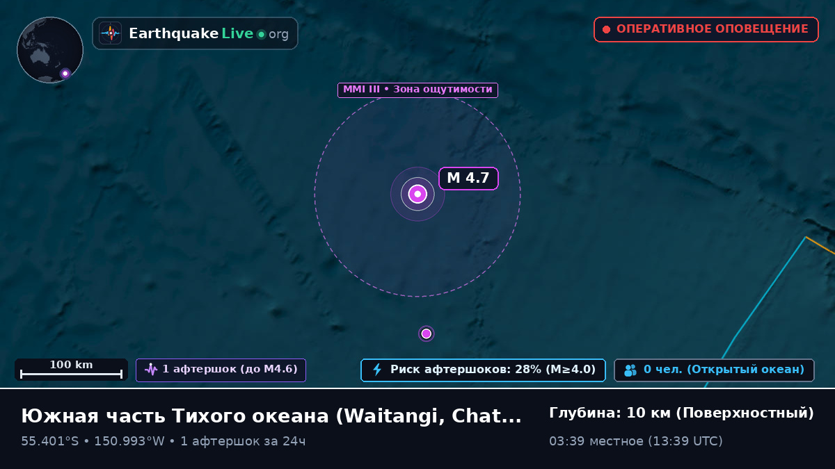 Южная часть Тихого океана (Chatham Islands)