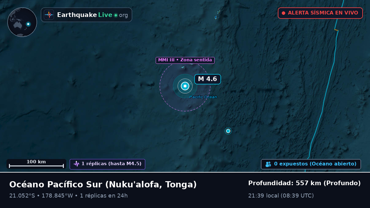 Océano Pacífico Sur (Tonga)