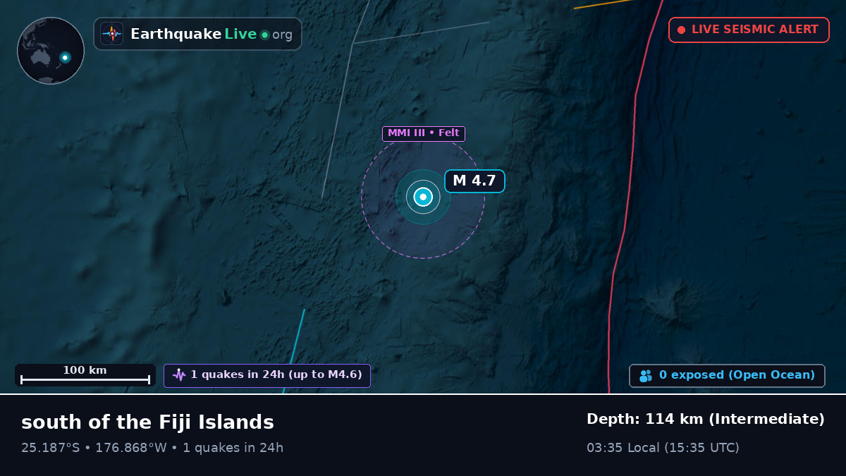 South Pacific Ocean (Kermadec Islands)