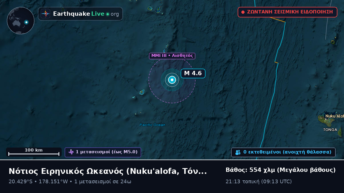 Νότιος Ειρηνικός Ωκεανός (Τόνγκα)
