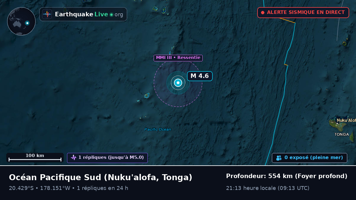Océan Pacifique Sud (Tonga)