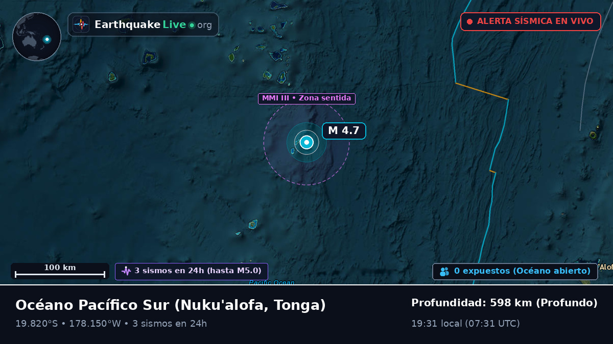 Océano Pacífico Sur (Tonga)