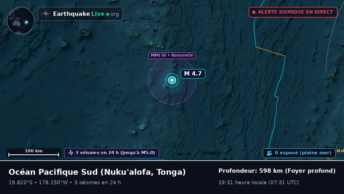 Océan Pacifique Sud (Tonga)