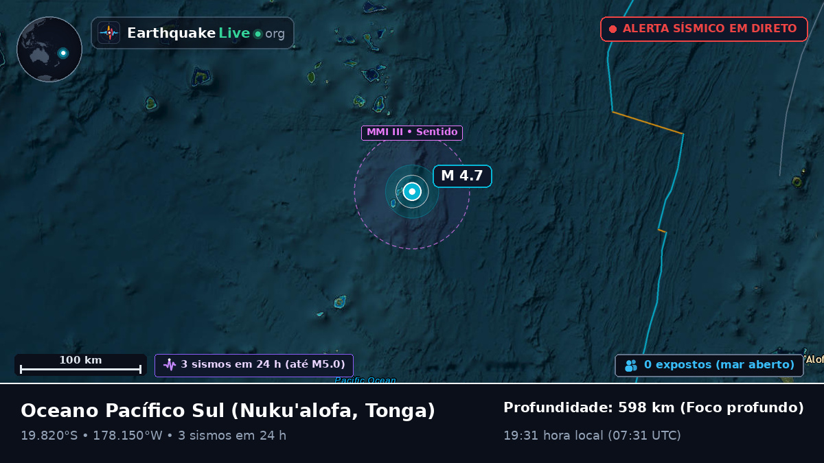 Oceano Pacífico Sul (Tonga)