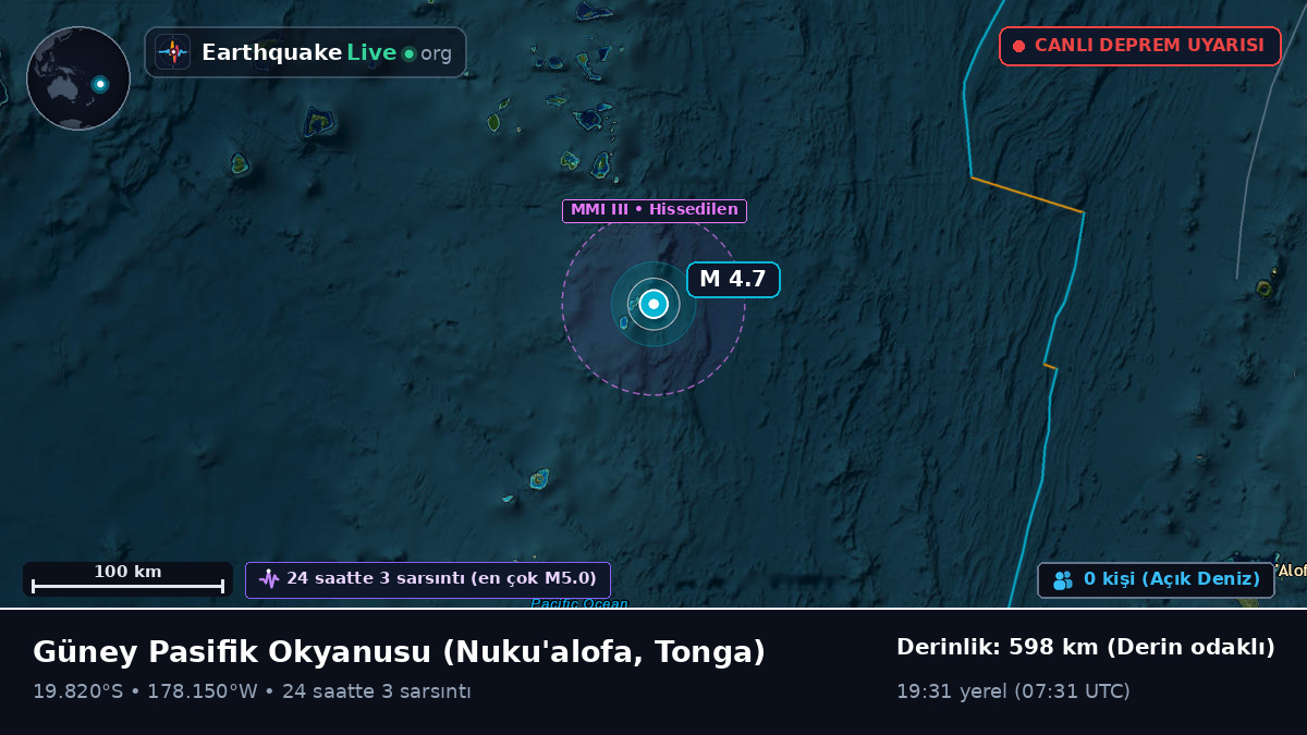 Güney Pasifik Okyanusu (Tonga)