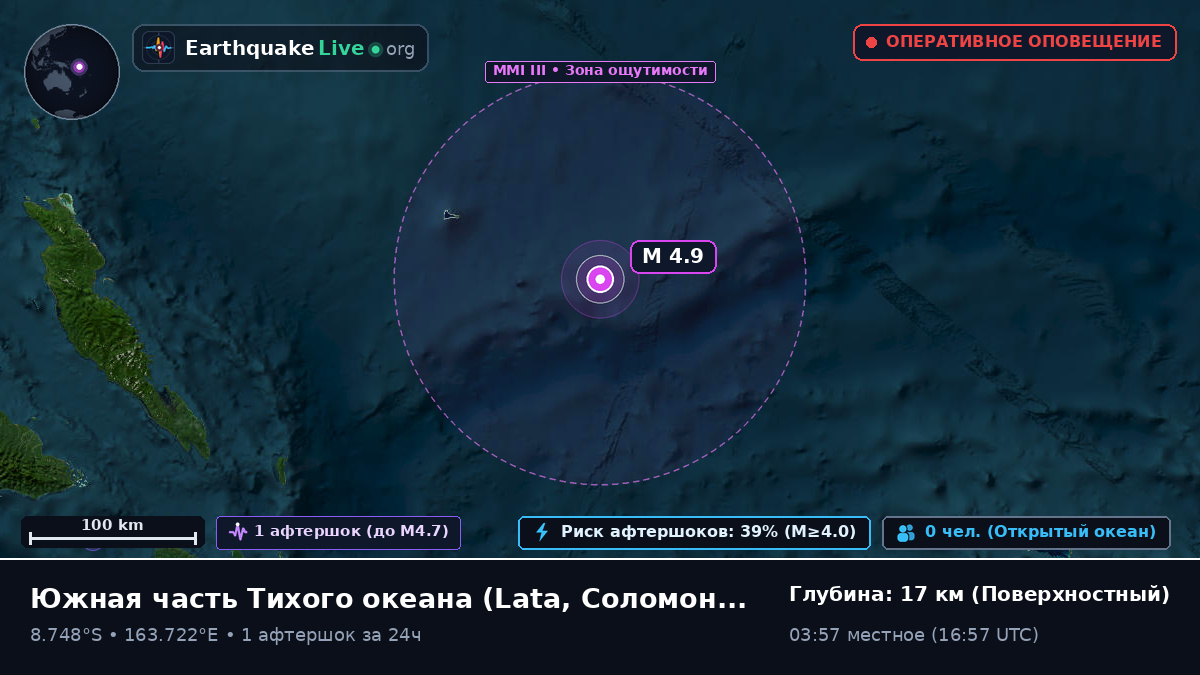 Южная часть Тихого океана (Соломоновы Острова)