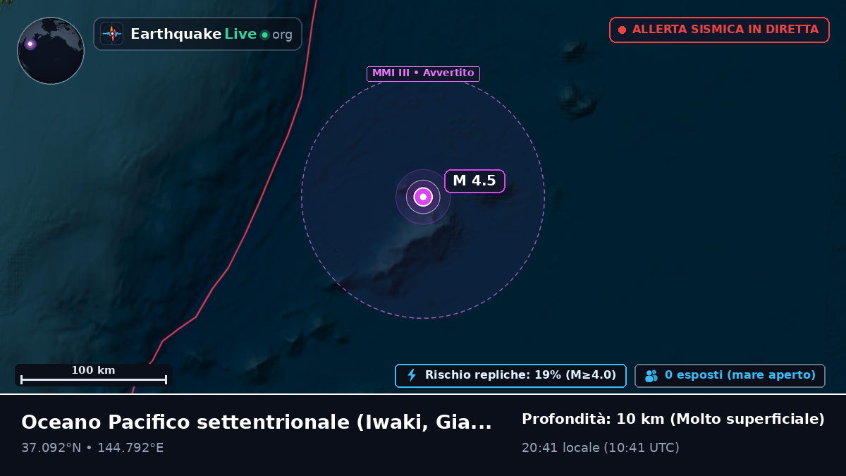 Oceano Pacifico settentrionale (Giappone)