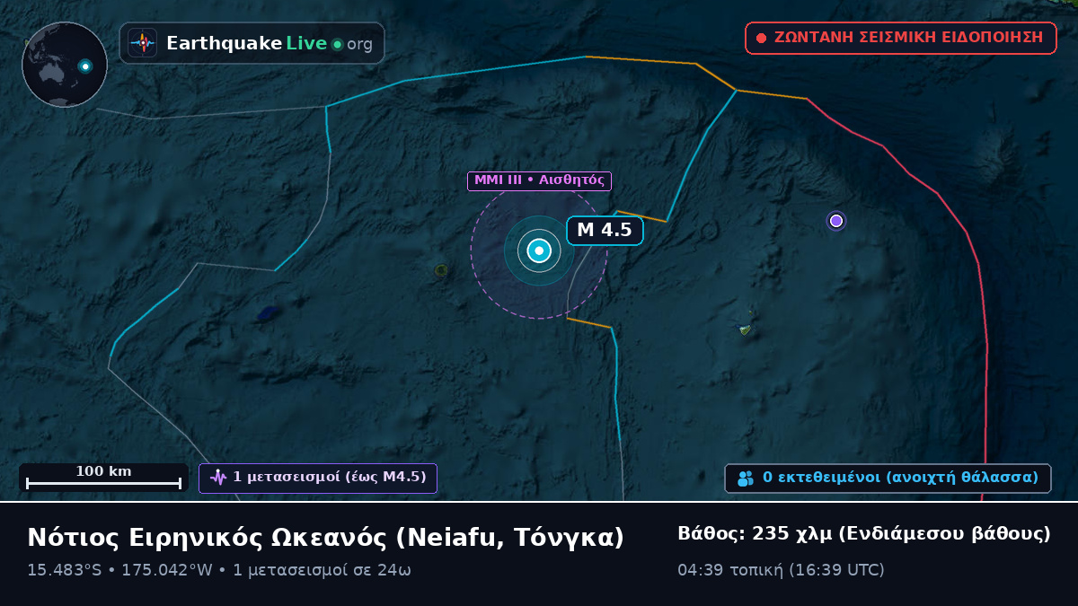Νότιος Ειρηνικός Ωκεανός (Τόνγκα)