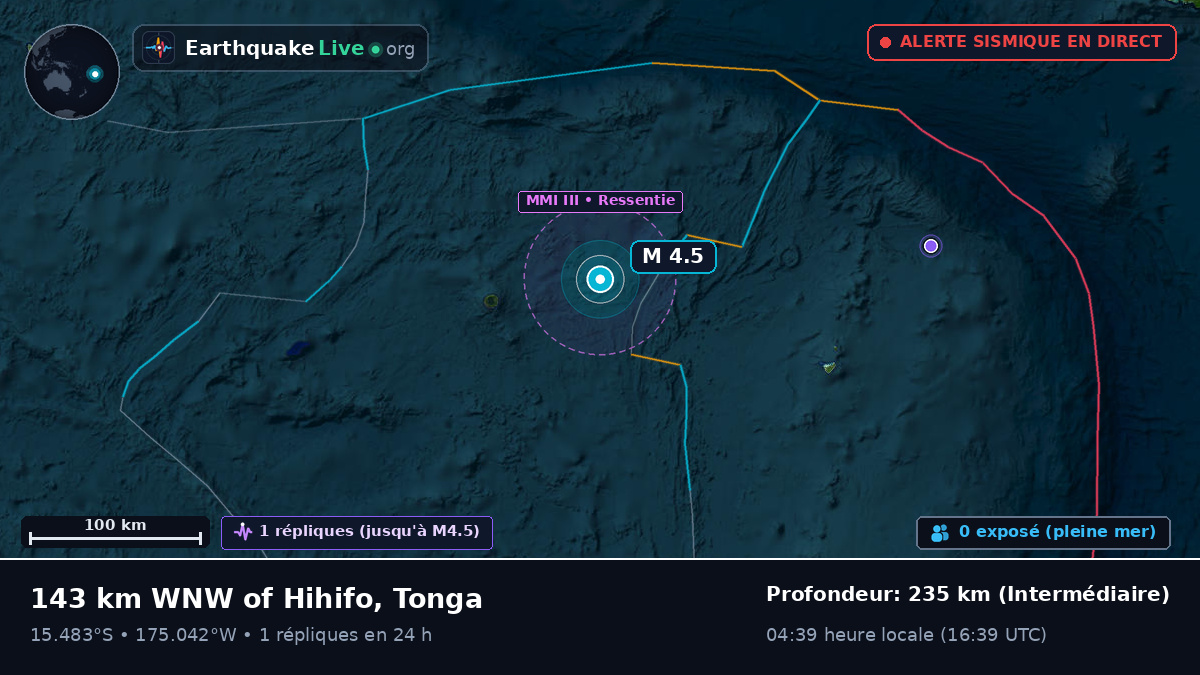 Océan Pacifique Sud (Tonga)