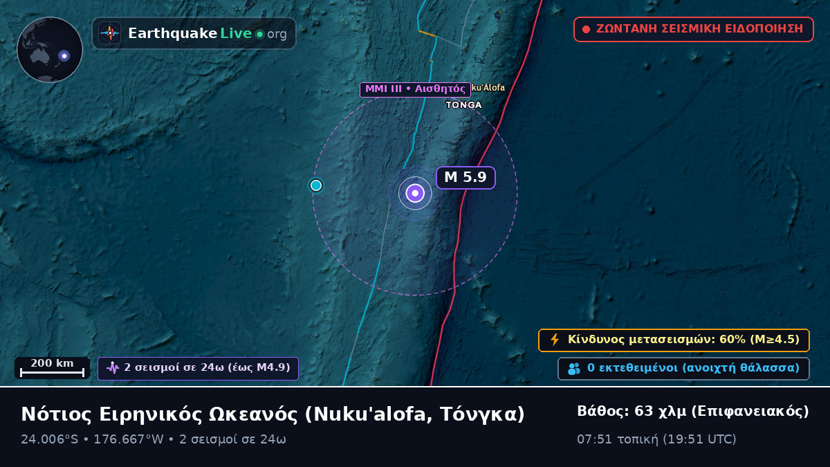 Νότιος Ειρηνικός Ωκεανός (Τόνγκα)