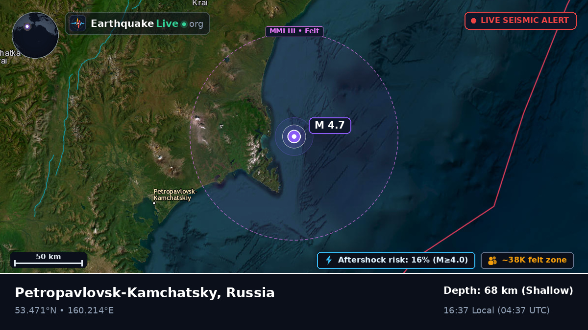 Off the coast of Petropavlovsk-Kamchatsky, Russia