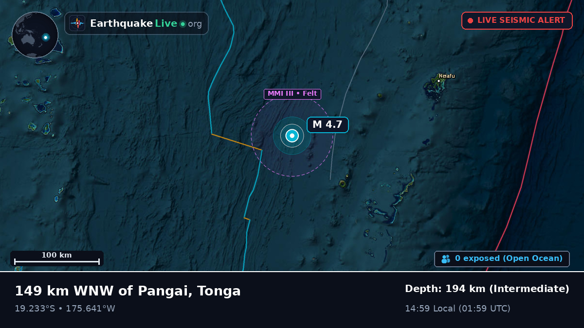 Off the coast of Nuku'alofa, Tonga