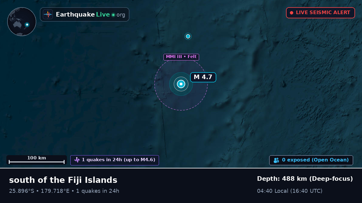 South Pacific Ocean (Kermadec Islands)