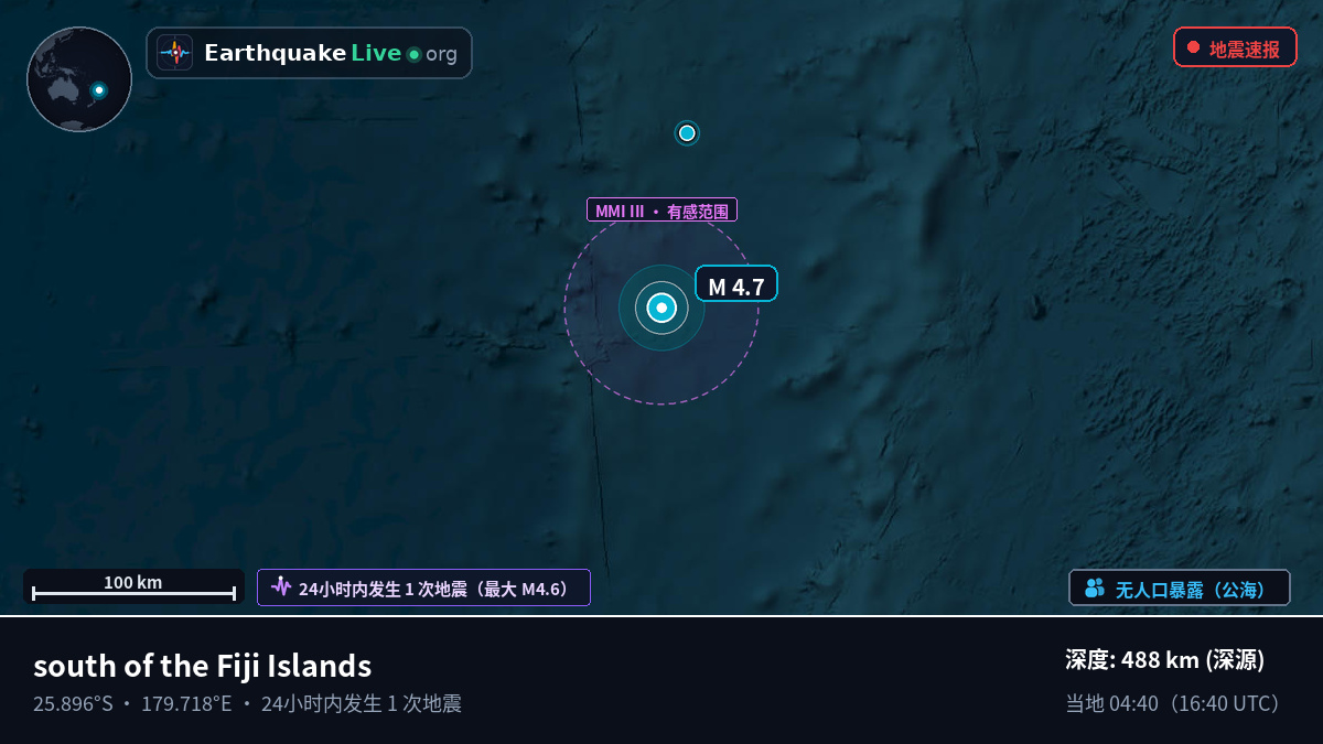 南太平洋 (Kermadec Islands)