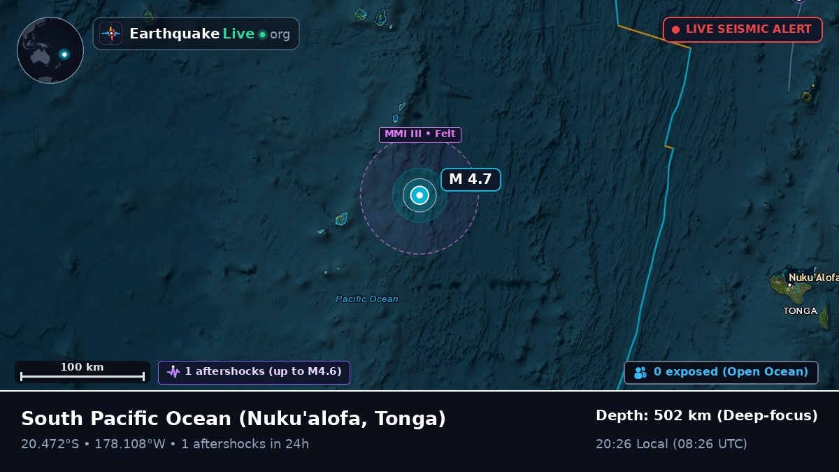 South Pacific Ocean (Tonga)