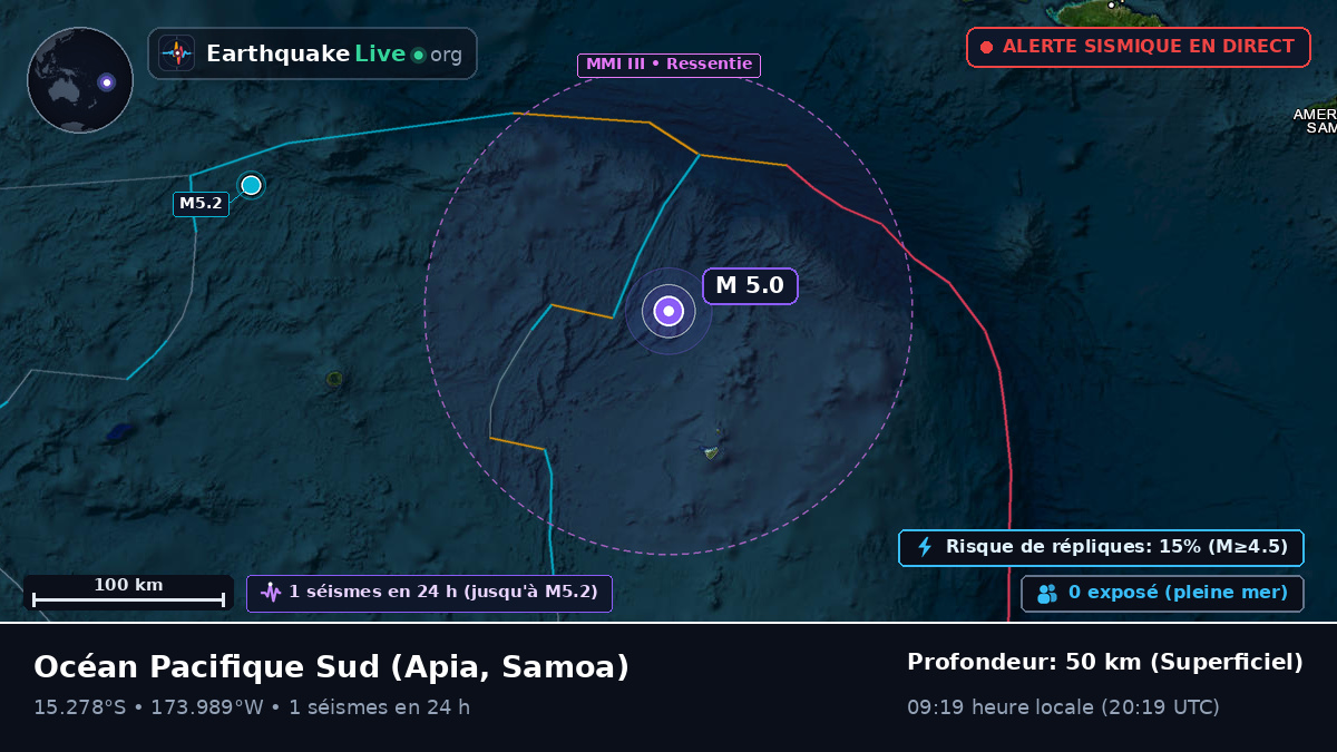 Océan Pacifique Sud (Samoa)