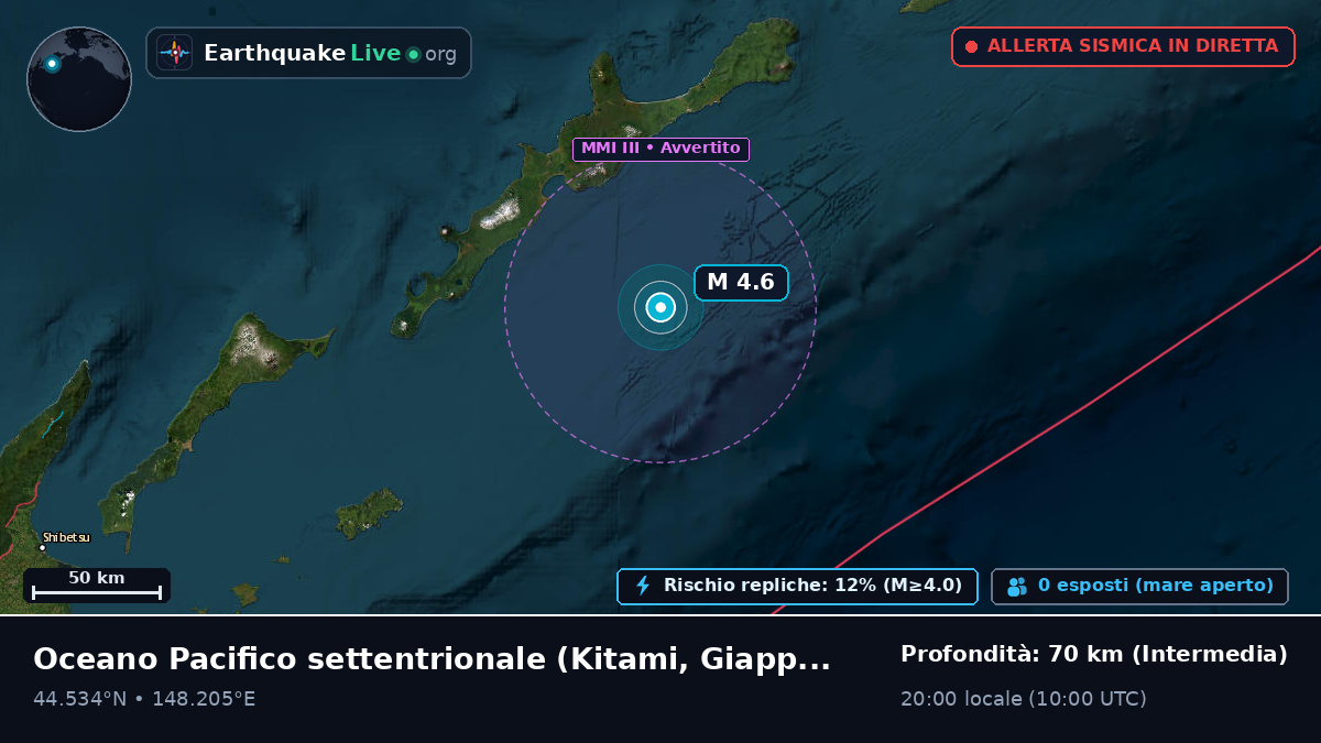 Oceano Pacifico settentrionale (Giappone)
