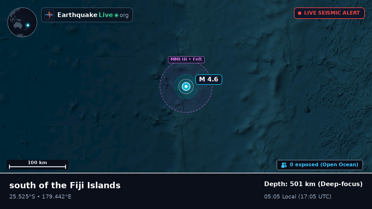 South Pacific Ocean (Kermadec Islands)