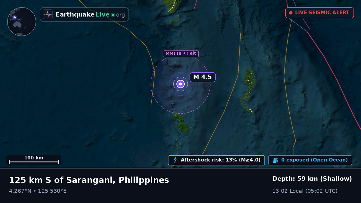 Off the coast of General Santos, Philippines
