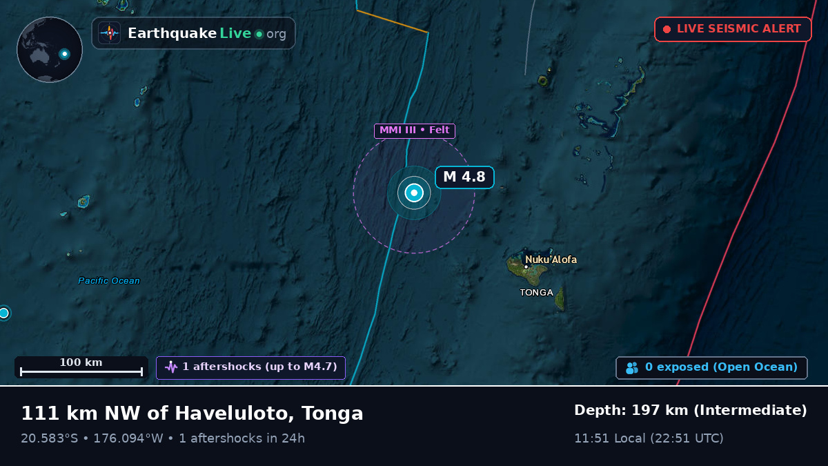 Off the coast of Nuku'alofa, Tonga