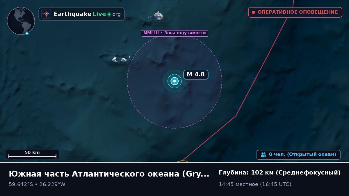 Южная часть Атлантического океана (South Georgia and the Islands)