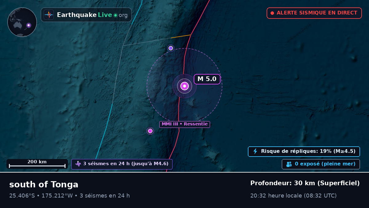 Océan Pacifique Sud (Tonga)