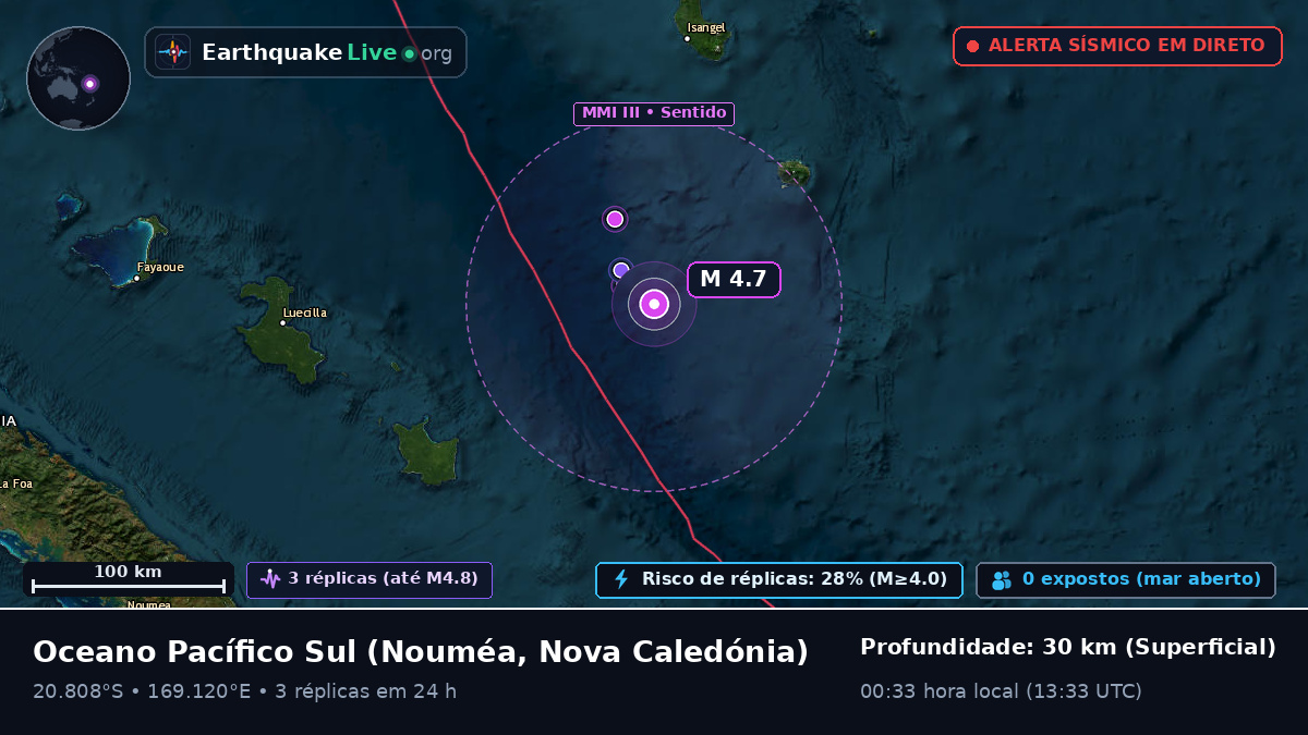 Oceano Pacífico Sul (Nova Caledónia)