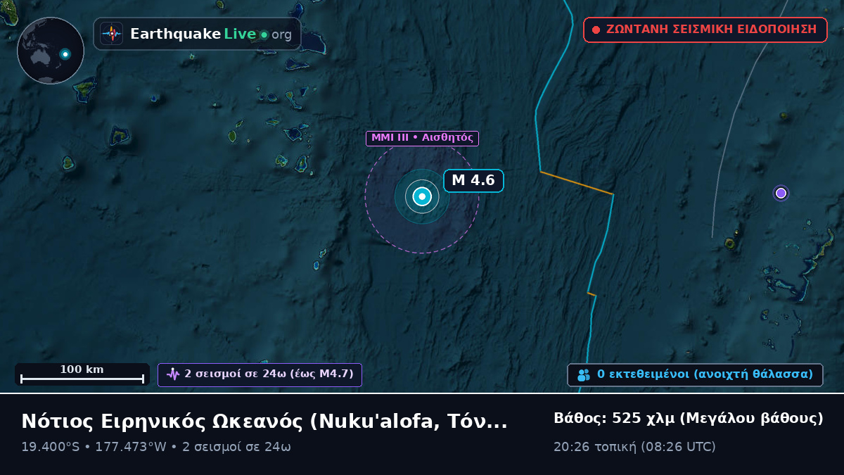 Νότιος Ειρηνικός Ωκεανός (Τόνγκα)