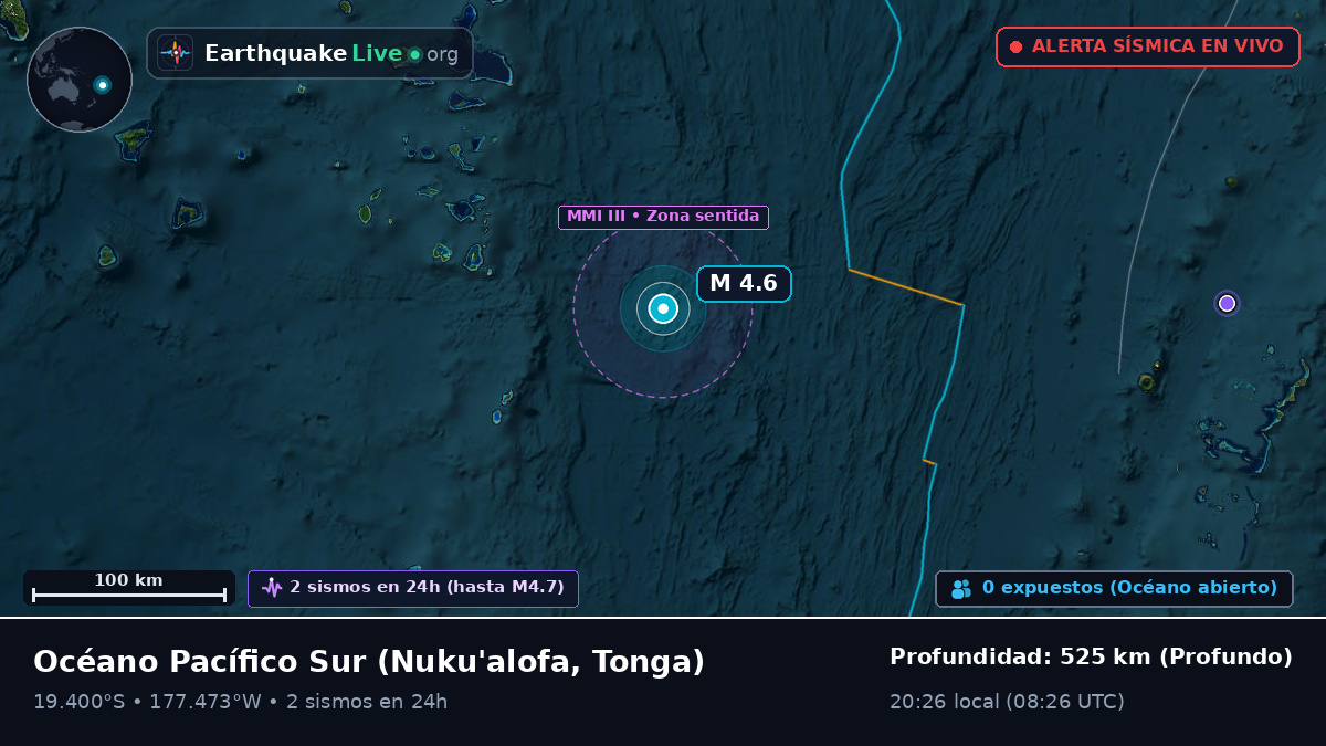 Océano Pacífico Sur (Tonga)