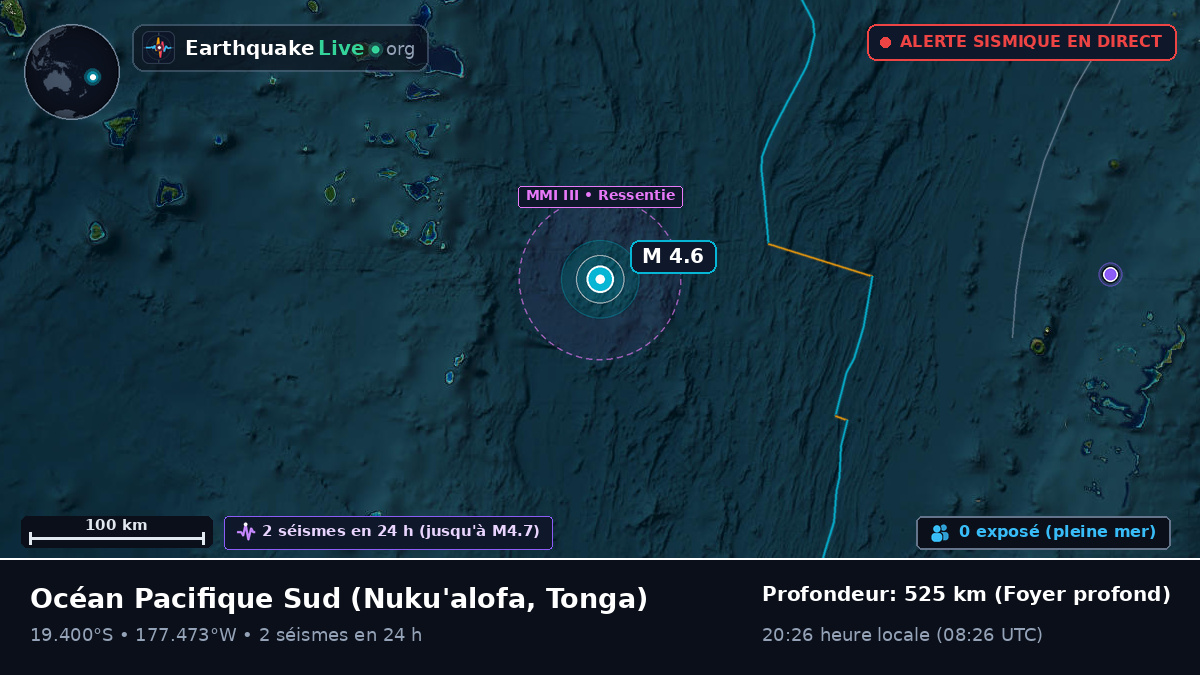 Océan Pacifique Sud (Tonga)