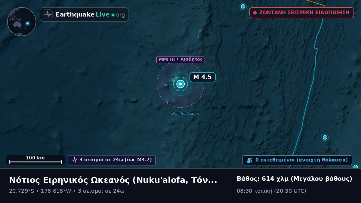 Νότιος Ειρηνικός Ωκεανός (Τόνγκα)