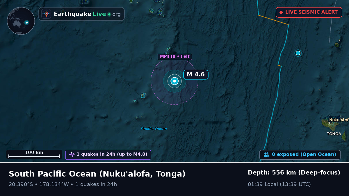 South Pacific Ocean (Tonga)