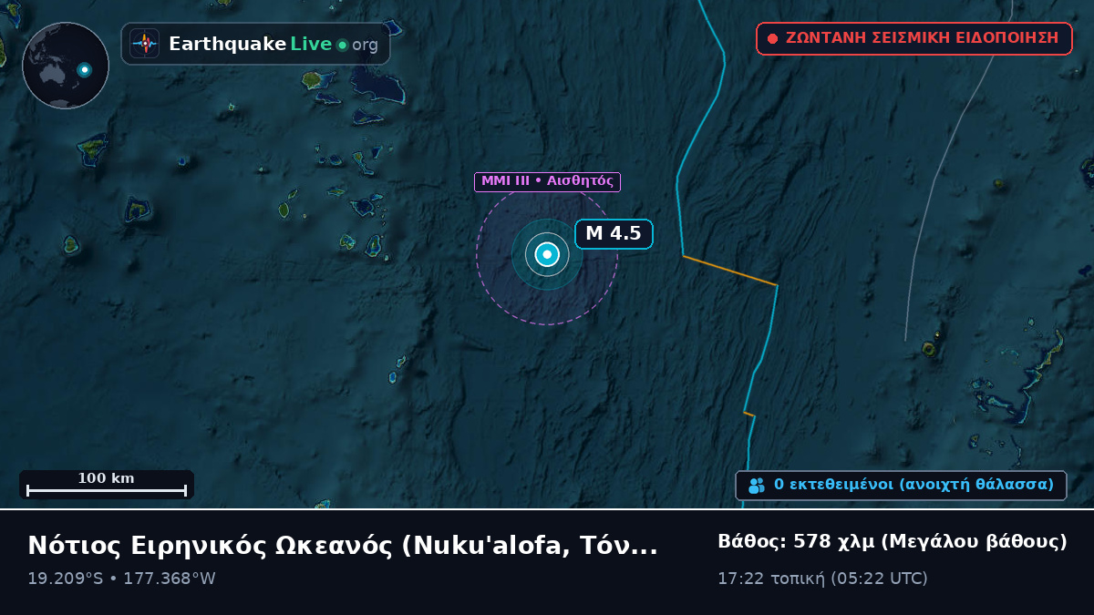 Νότιος Ειρηνικός Ωκεανός (Τόνγκα)