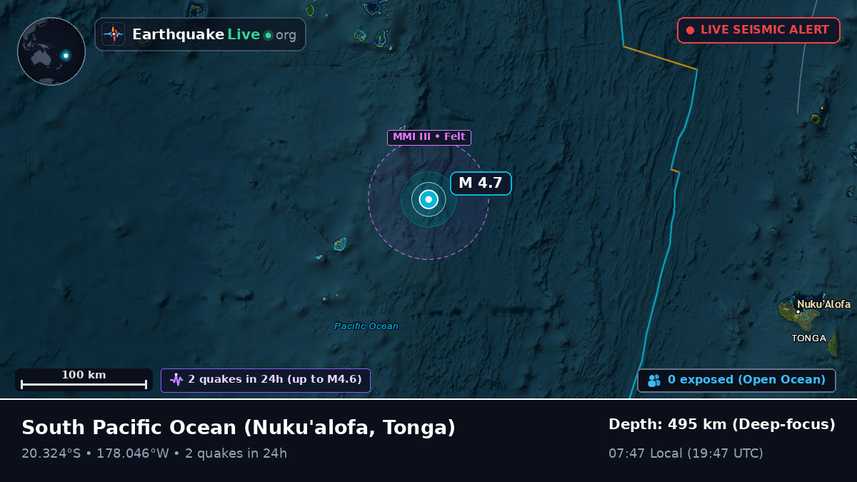 South Pacific Ocean (Tonga)