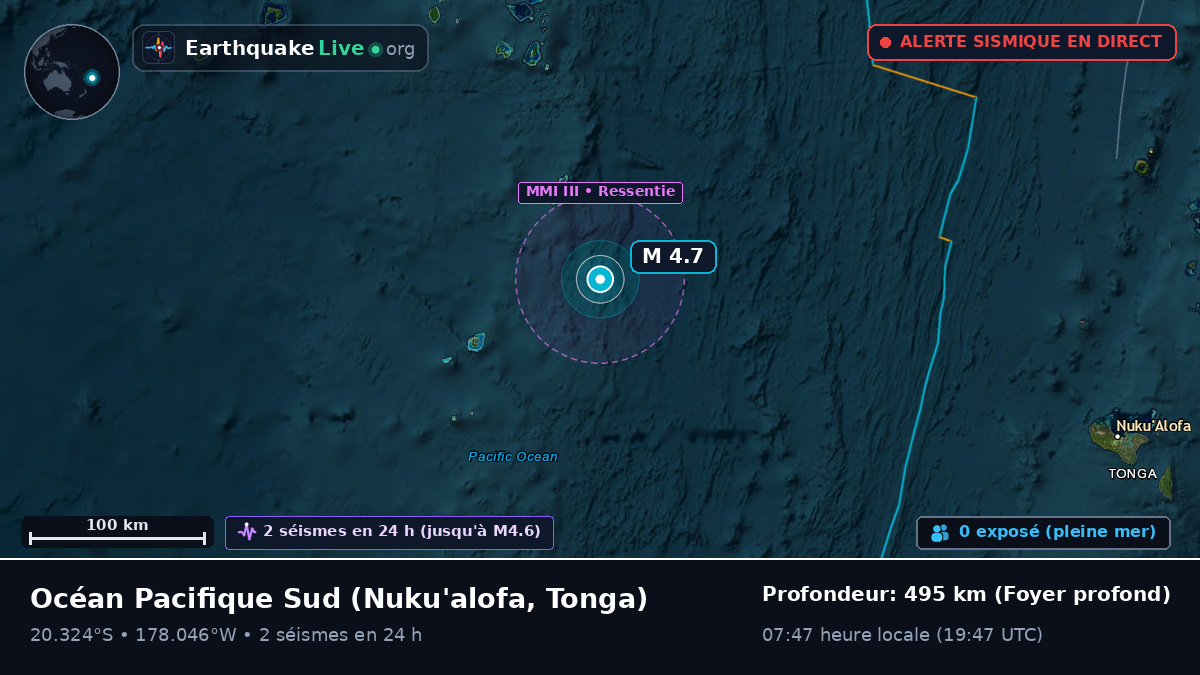 Océan Pacifique Sud (Tonga)