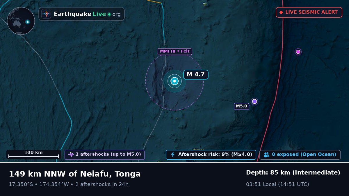 Off the coast of Neiafu, Tonga